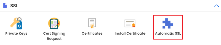 click on the Automatic SSL