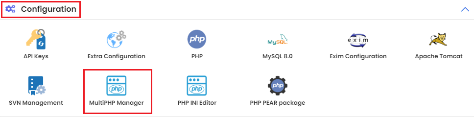 Select on multiphp manager